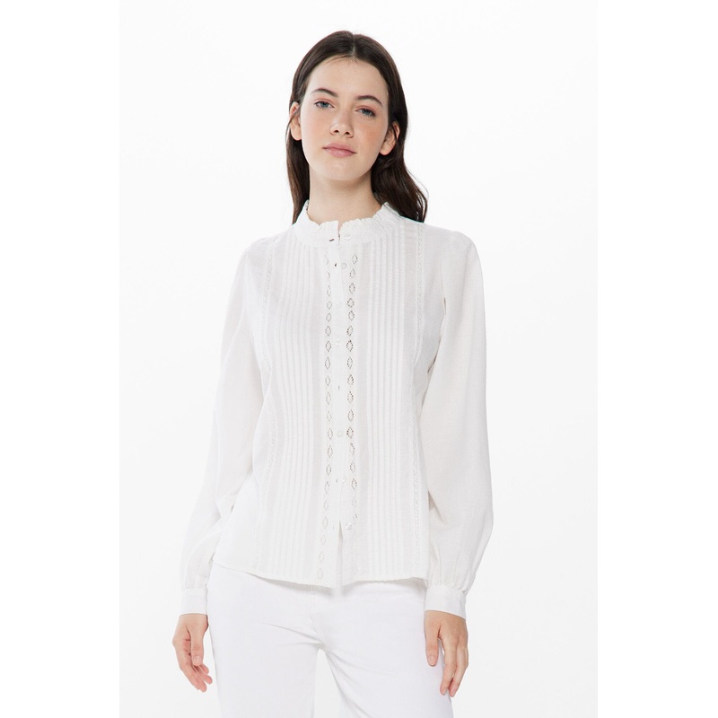 Embroidered Button Up Blouse