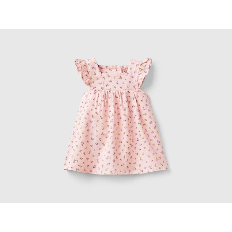 Flower Dress In Linen Blend
