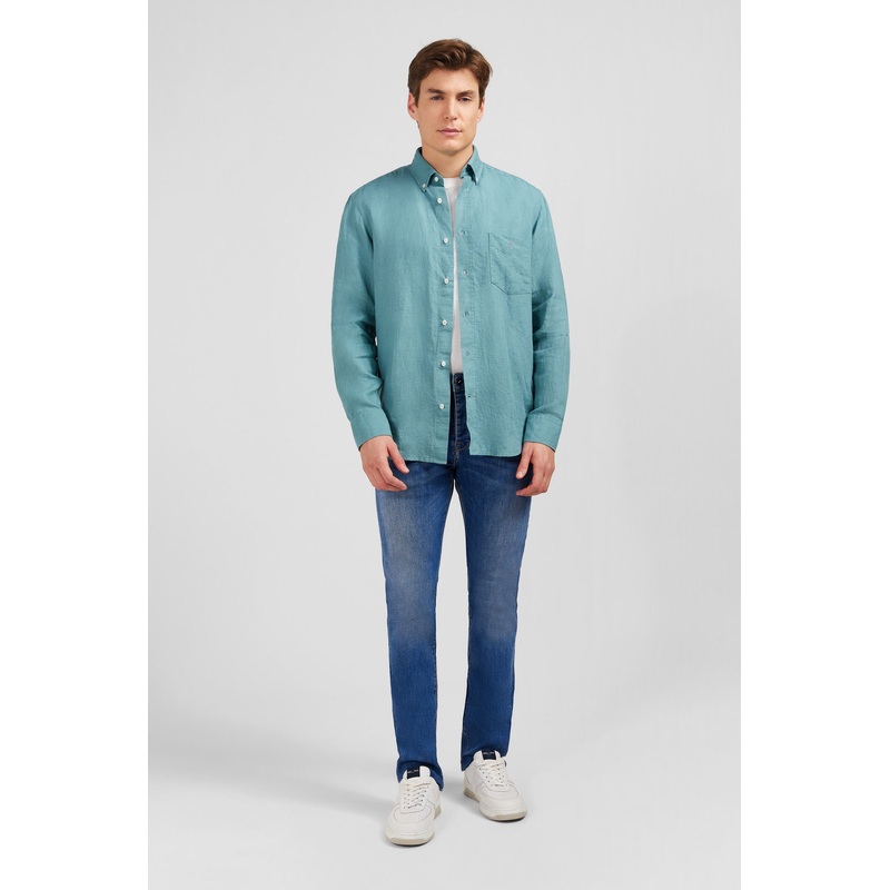 Green Linen Shirt