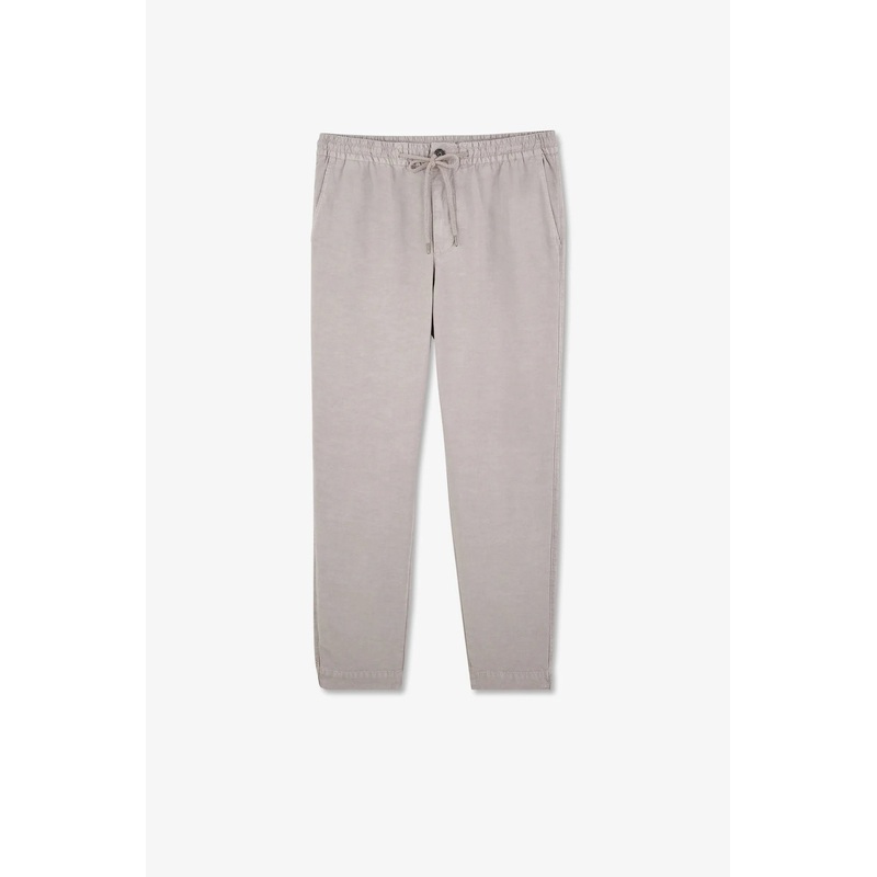 Grey Blended Lyocell Waistband Pants