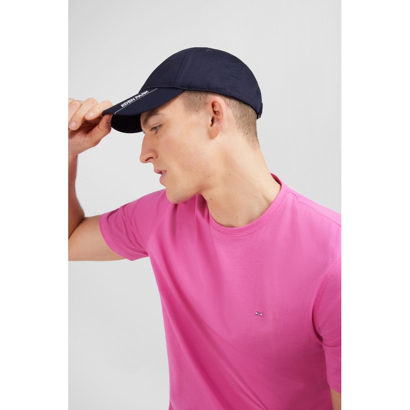 Navy Blue Cotton Cap With Eden Park Embroidery