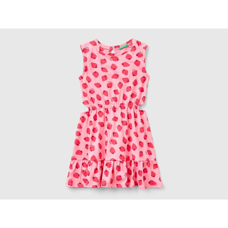 Pink Dress With Strawberry Print