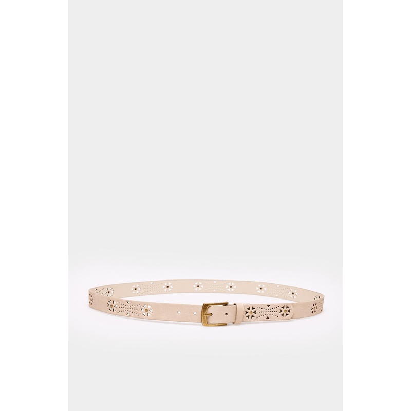 Thin Pink Belt With Cutout Design