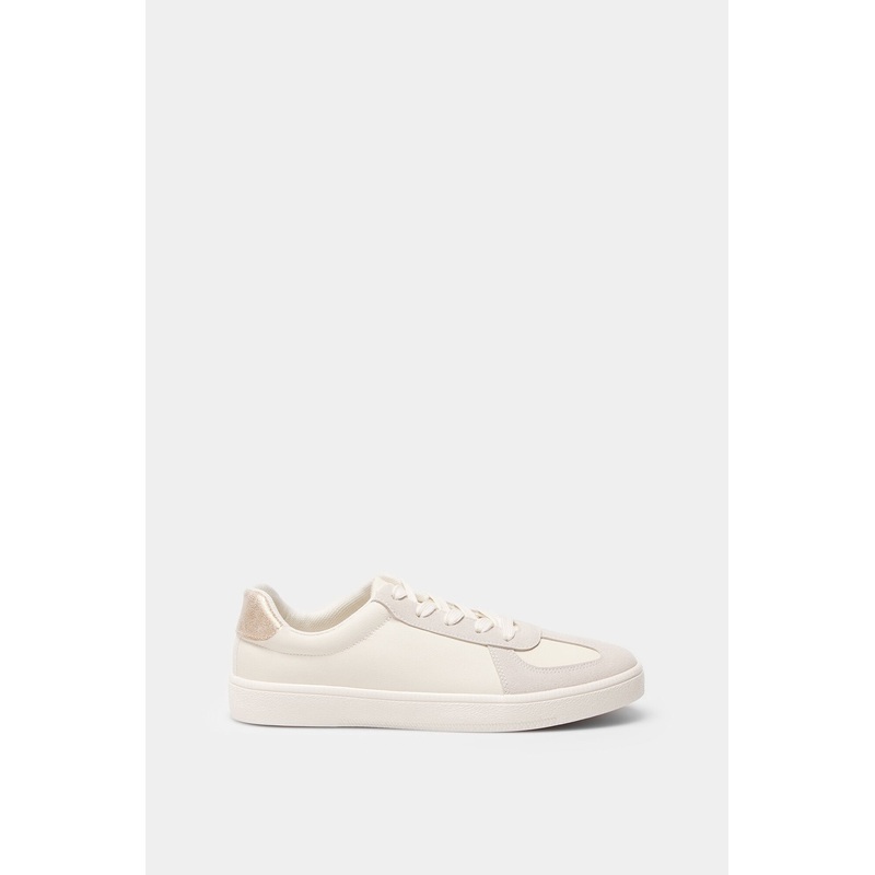 White Lace Up Trainers