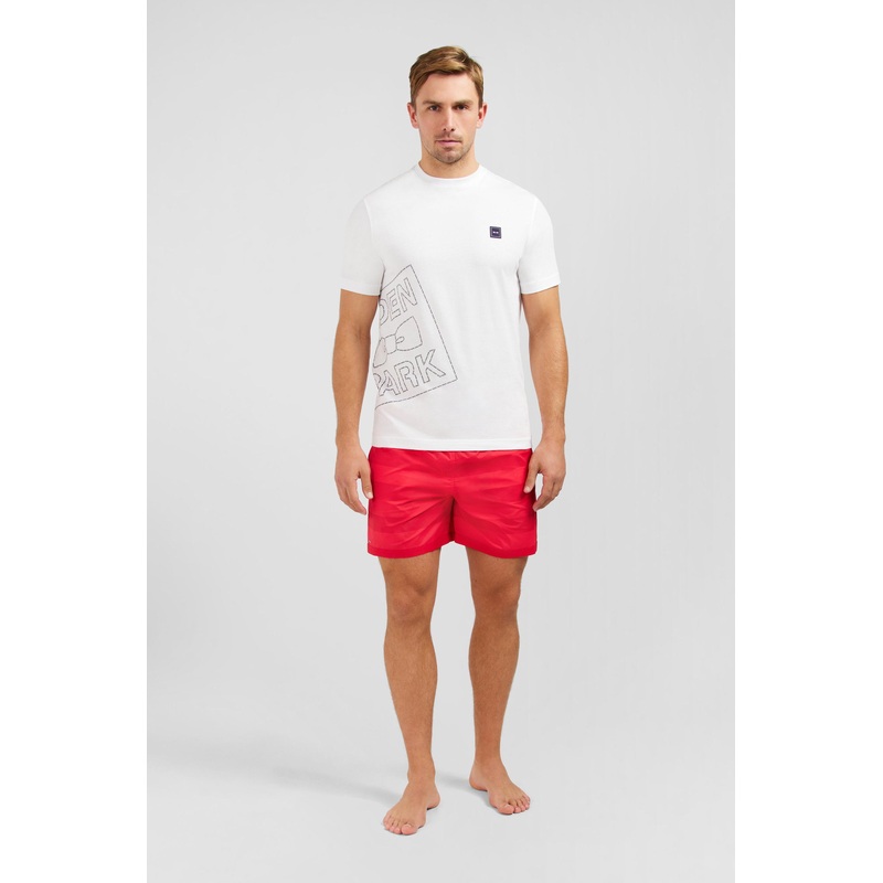 White T-Shirt With Eden Park Print