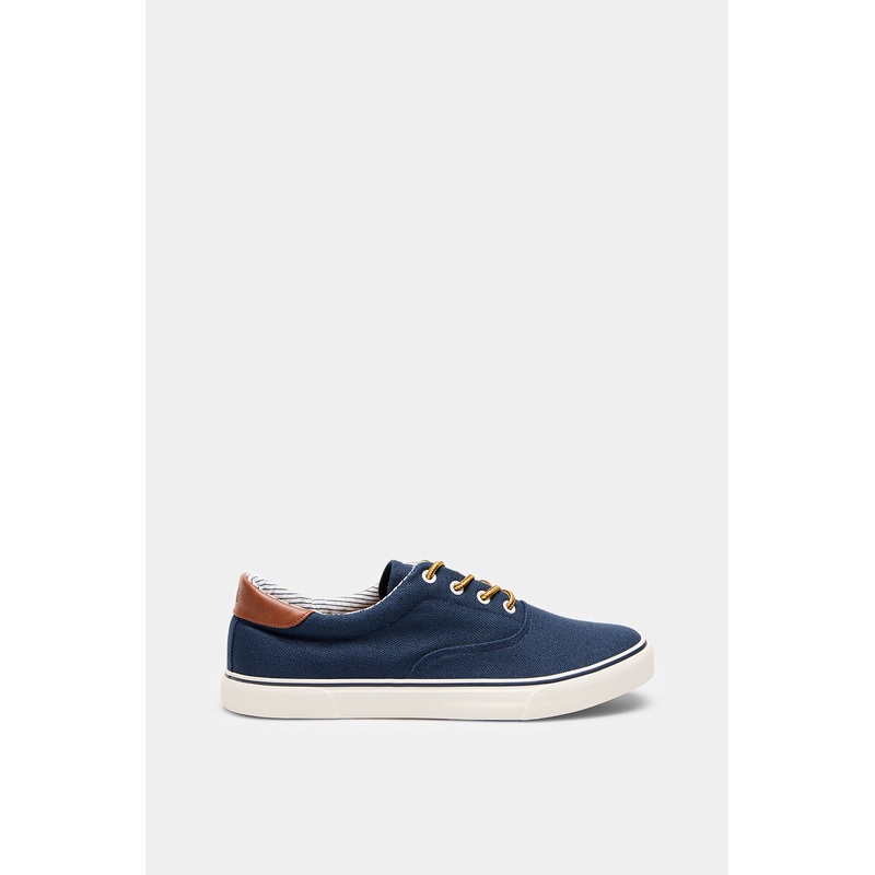Blue and Brown Lace Up Trainers