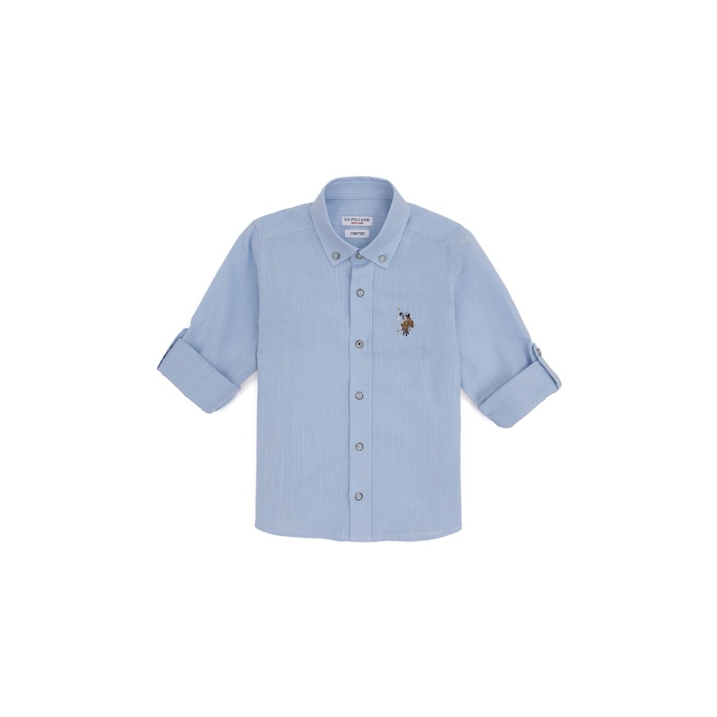 Boys Blue Shirt Long Sleeve