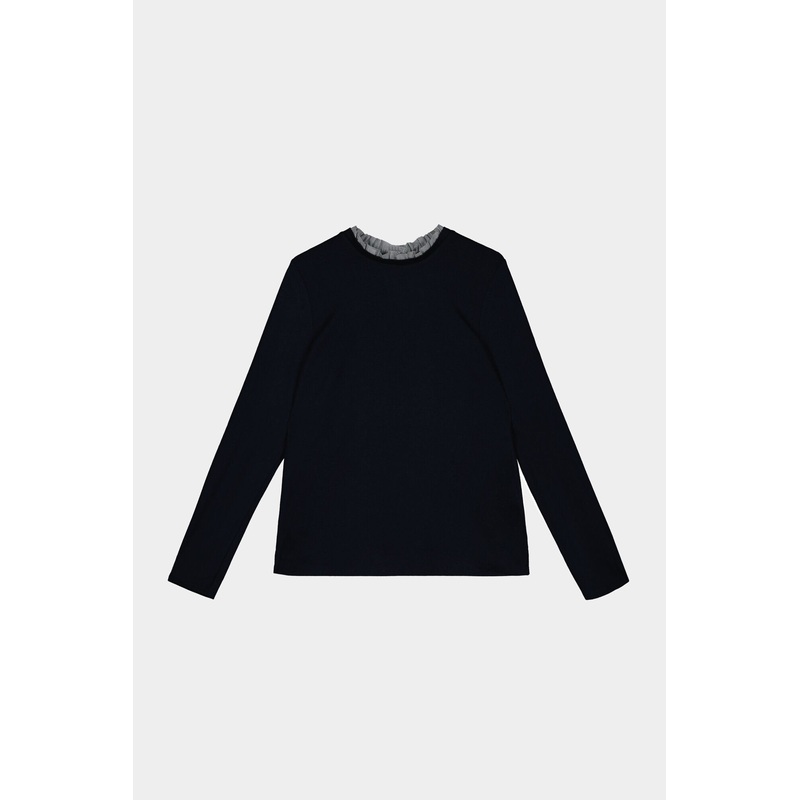 Long Sleeve T-Shirt With Neckline Detail