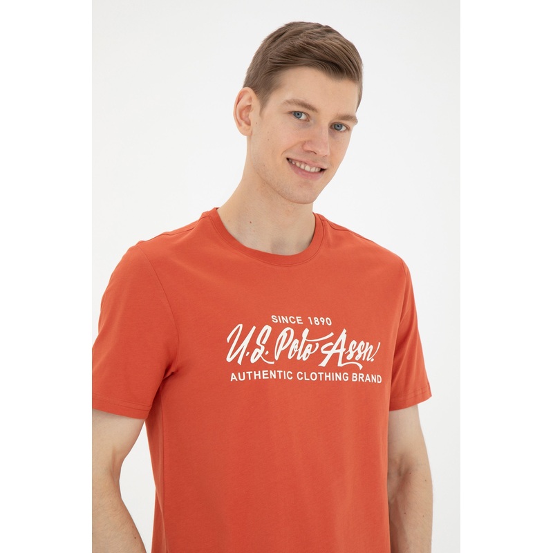 Men Orange T-Shirt