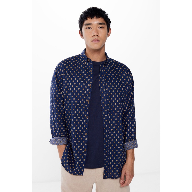 Patterened Button Down Shirt