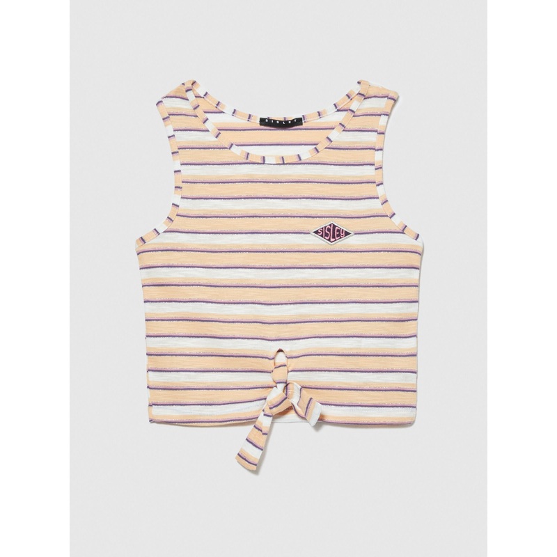 Striped Tank Top With Knot