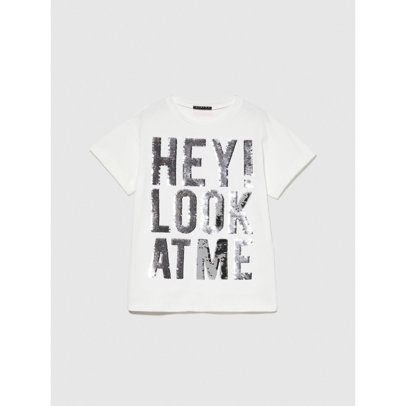 T-Shirt With Flip-Up Sequins