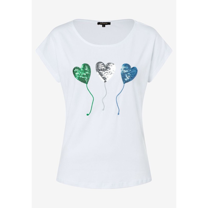 T-shirt with sequin hearts