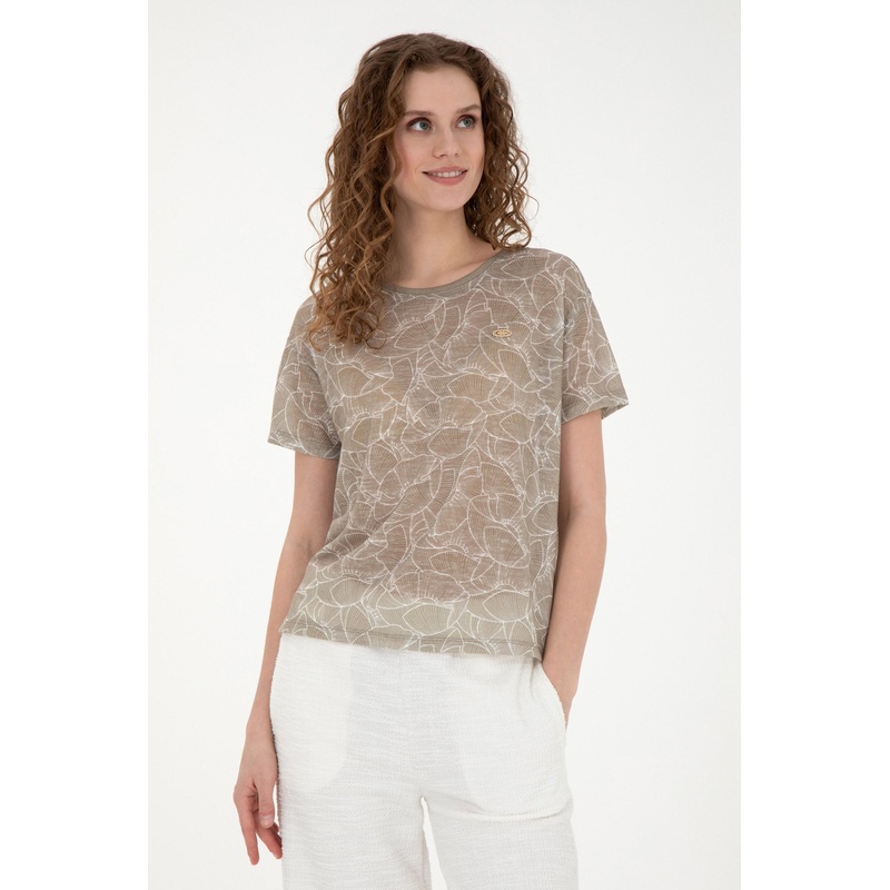 Women Beige T-Shirt