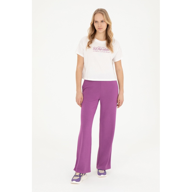 Women Purple Knitting Trouser