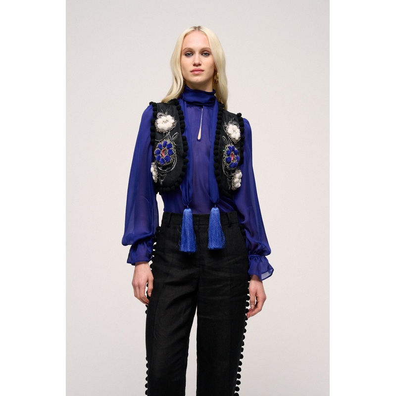 Bolero Vest With Appliques