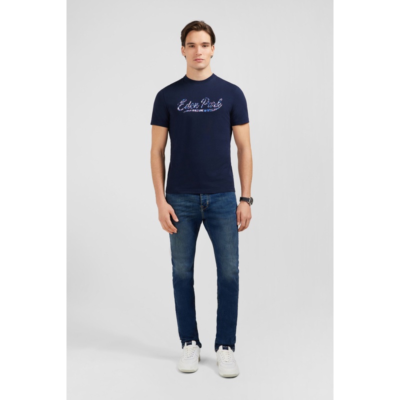 Dark Blue T-Shirt With Eden Park Lettering