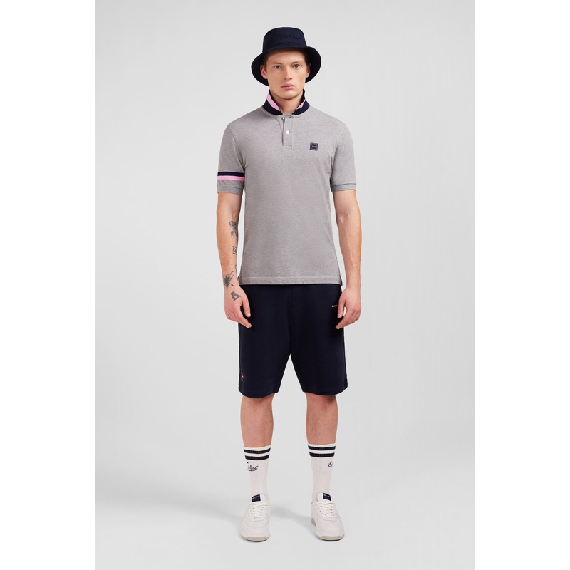 Grey Short-Sleeved Polo Shirt
