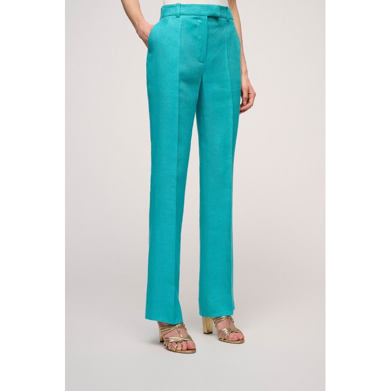 Linen High Waist Dress Trousers