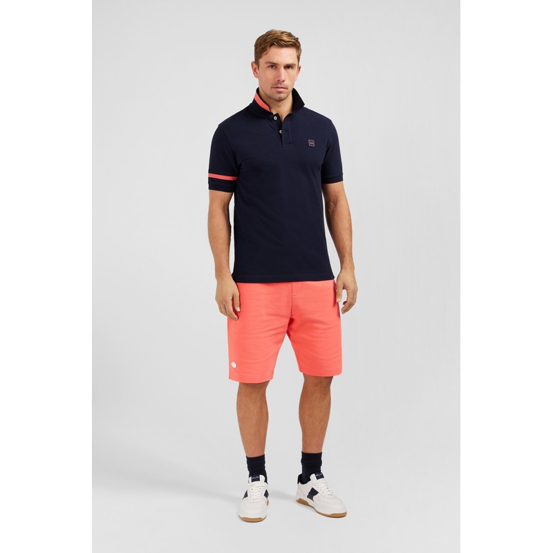 Navy Blue Short-Sleeved Polo Shirt