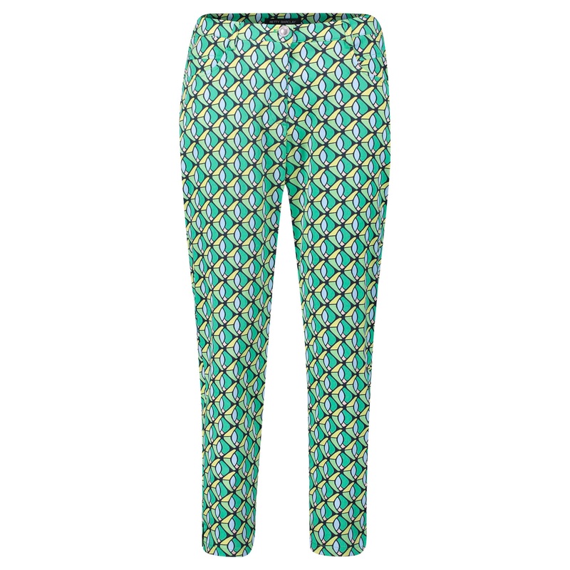 Patterned Slim Fit Chino Trousers