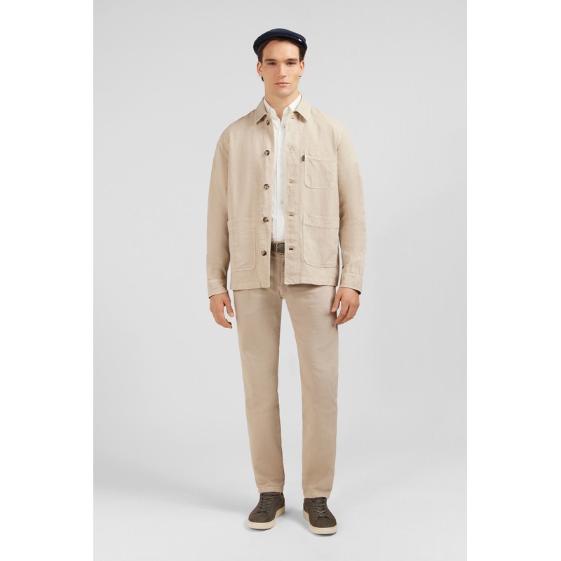 Plain Beige Overshirt