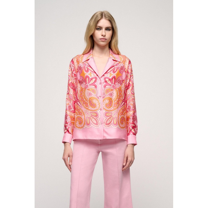 Silk Button Up Blouse