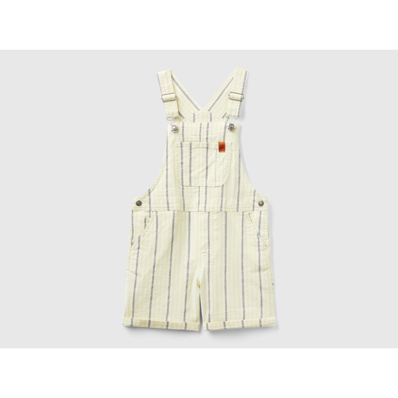 Striped Dungarees With Pockets