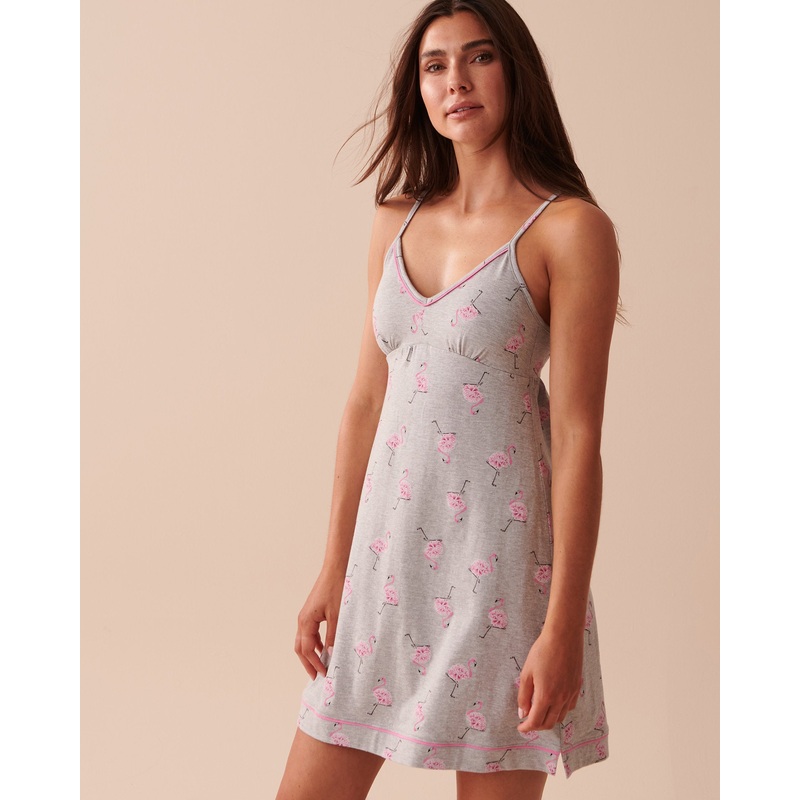 Cotton Pink Flamingo Nightie