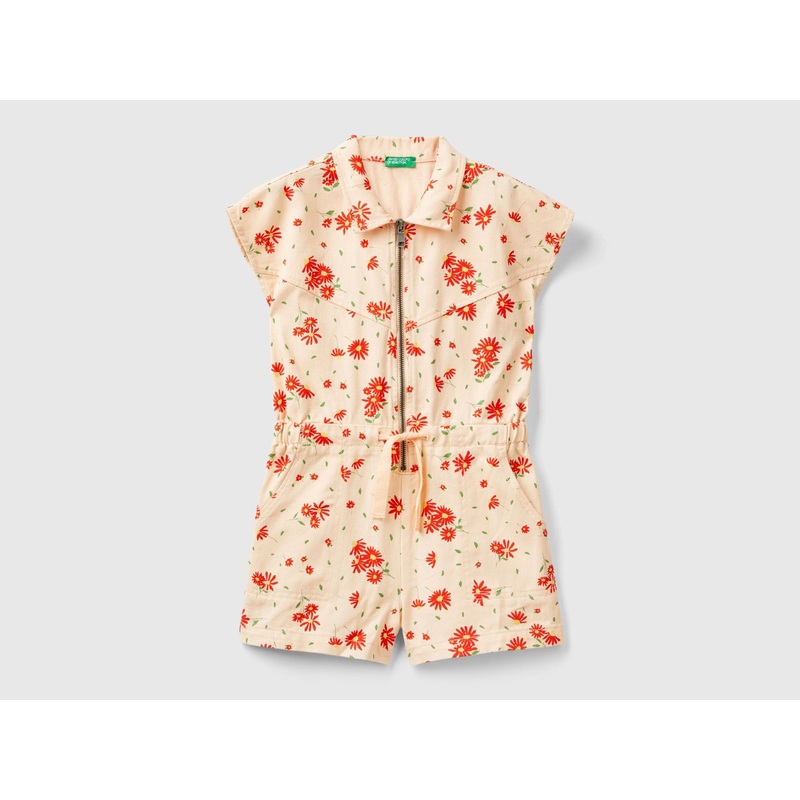 Cropped Floral Jumpsuit