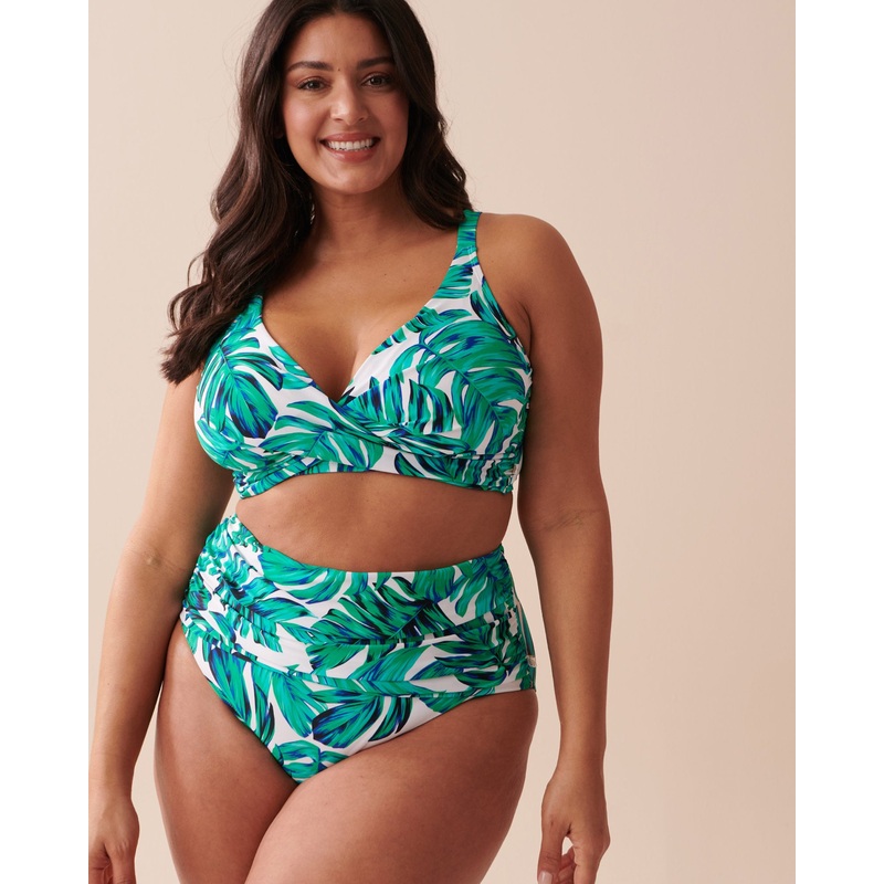 Palm Leaves Recycled Fibers D Cup Bralette Bikini