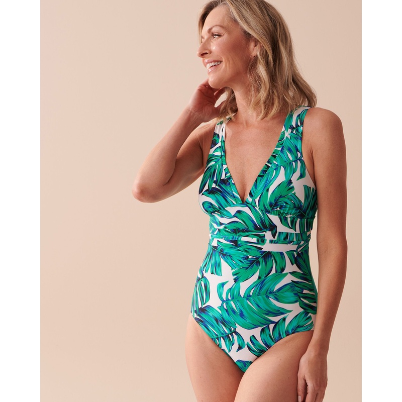 Palm Leaves Recycled Fibers One-Piece Swimsuit