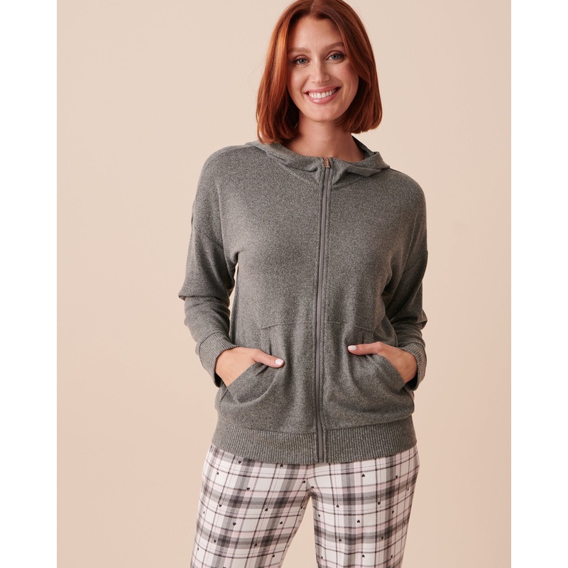 Recycled Fibers Zip-Up Hoodie