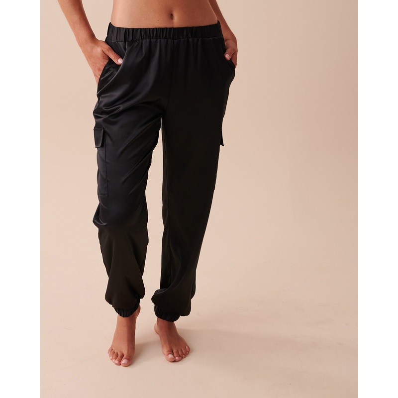 Satin Cargo Pants