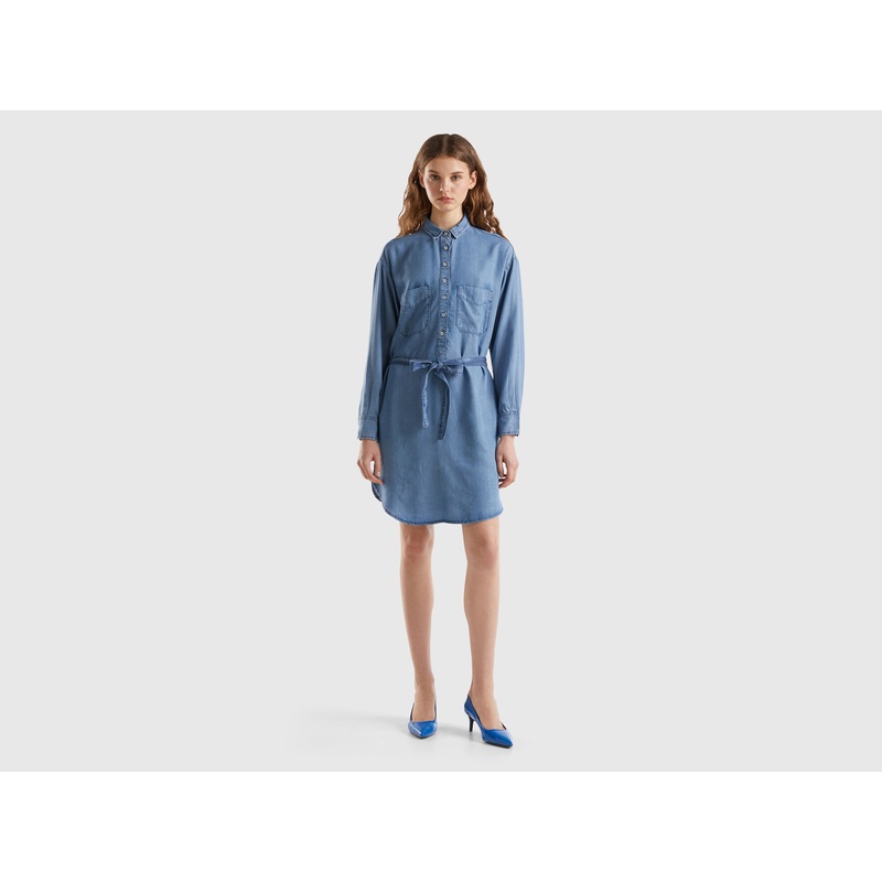 Short Shirt Dress In Sustainable Viscose