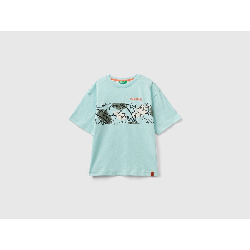 T-Shirt With Exotic Print