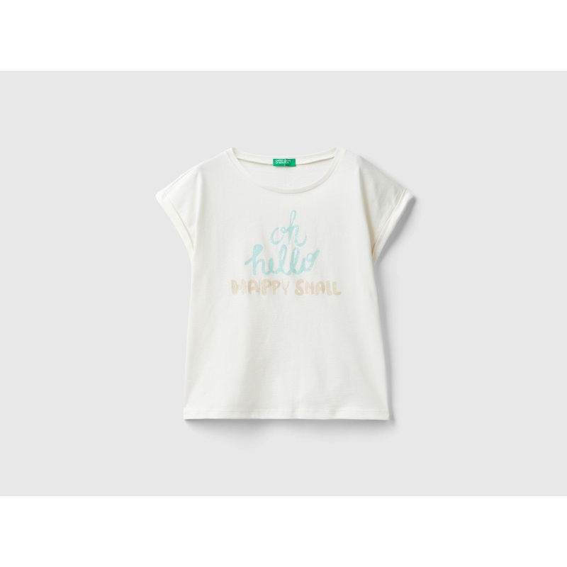 T-Shirt With Slogan Print