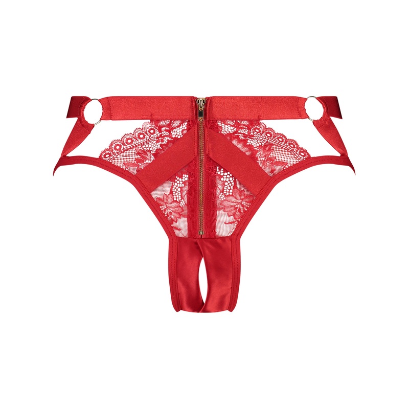 Clementine Open Crotch Brasilian - Red