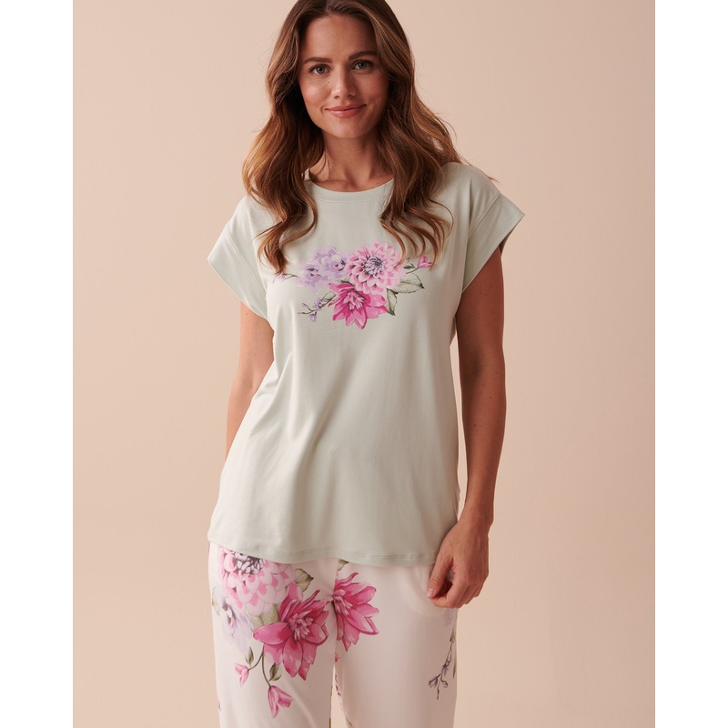 Floral Super Soft Crew Neck T-Shirt
