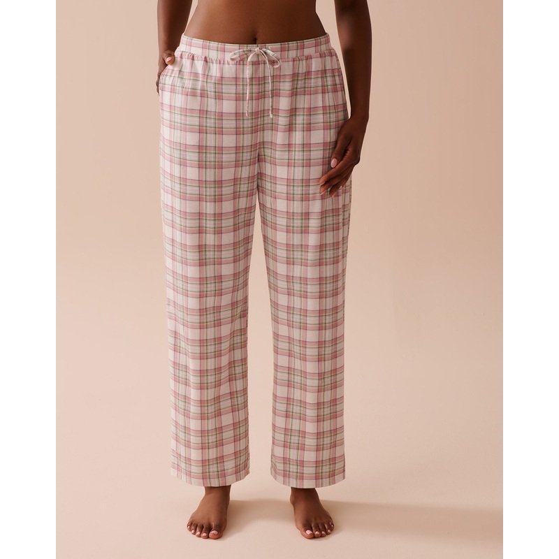 Multicolour Plaid Cotton Pajama Pants