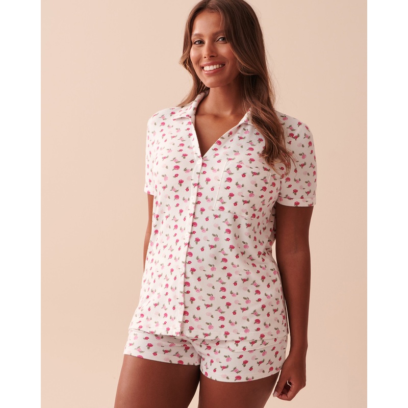 Recycled Fibers Floral Button-Down Shirt