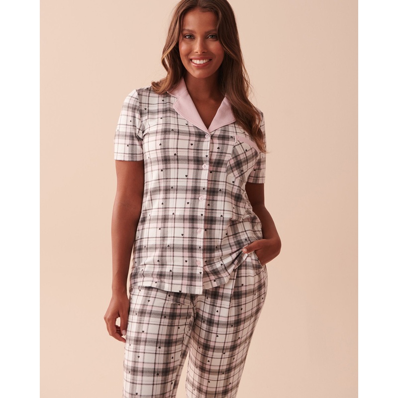 Recycled Fibers Plaid Button-Down Shirt