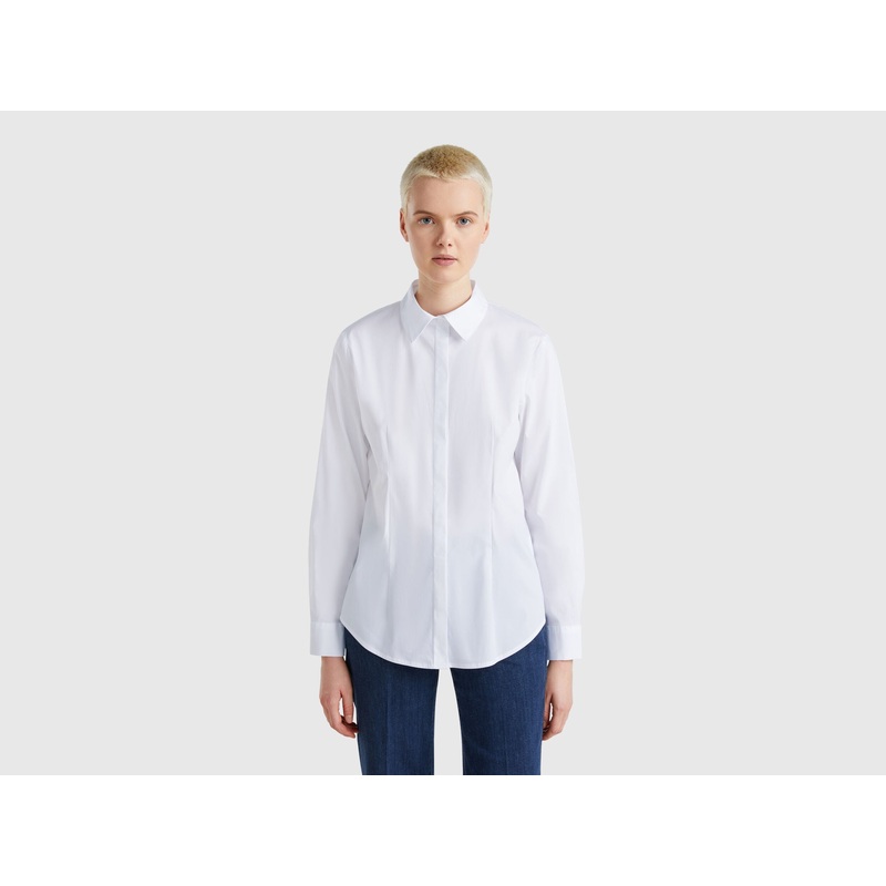 Shirt in Stretch Cotton Blend