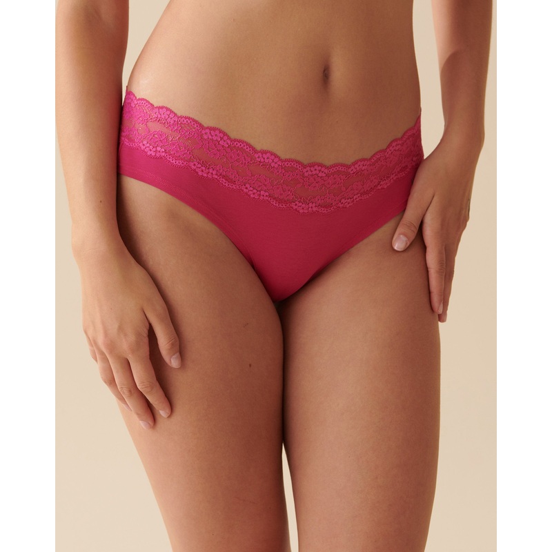 Cotton And Lace Band Cheeky Panty