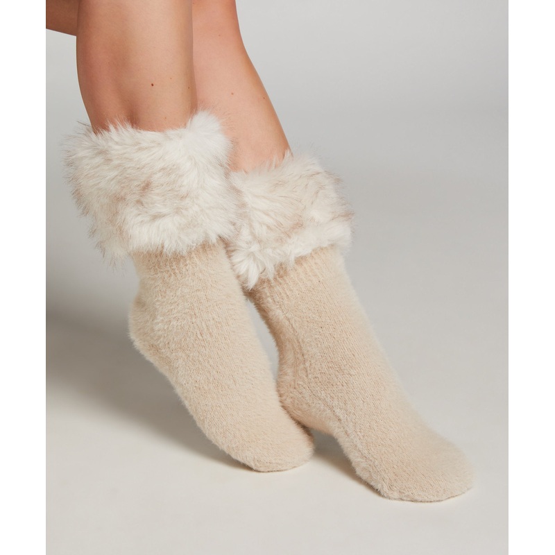 Fake Fur Top Sock Boot