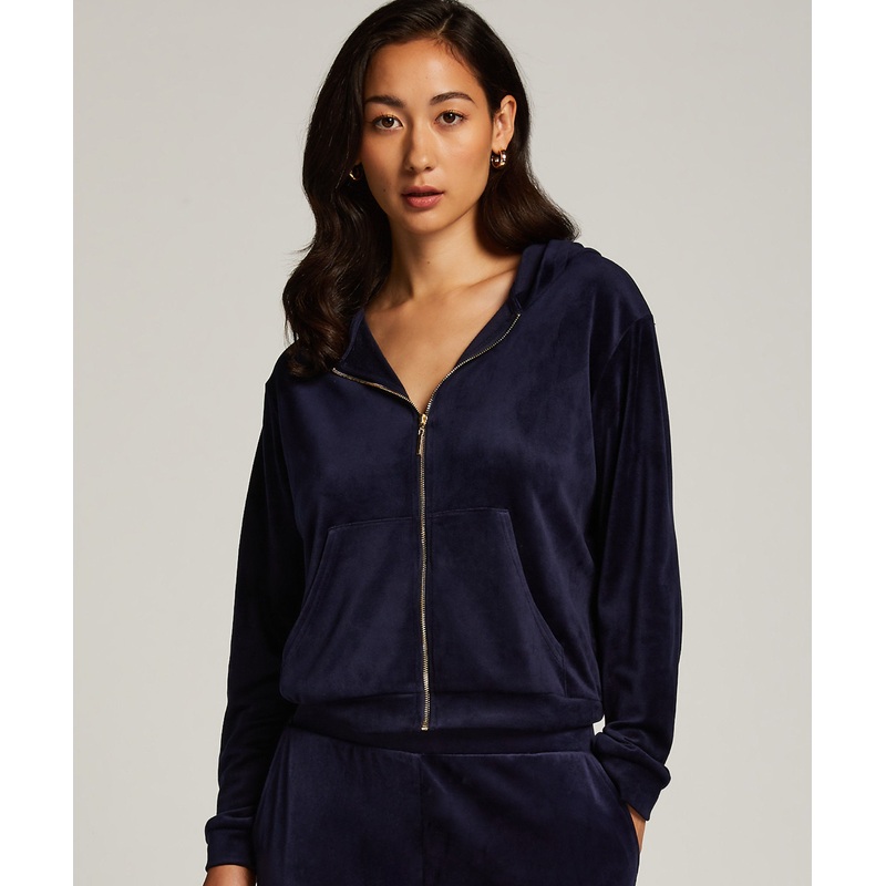 Jacket Hoody Long Sleeve Velours