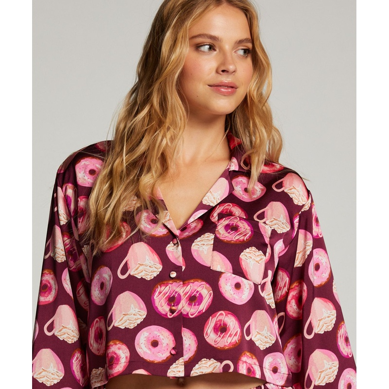 Jacket Long Sleeve Satin Coffee