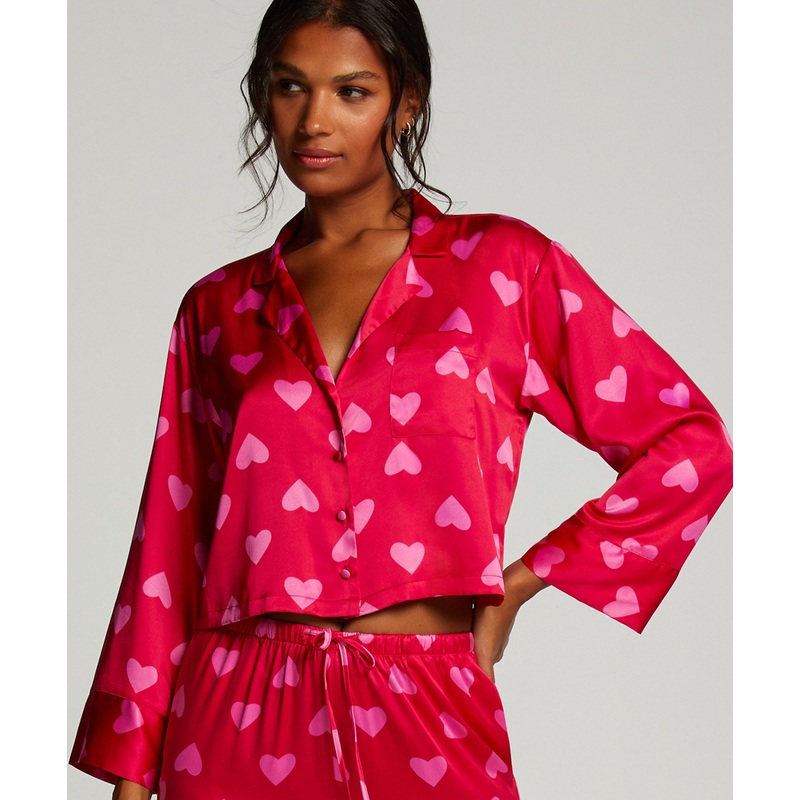 Jacket Long Sleeve Satin Hearts