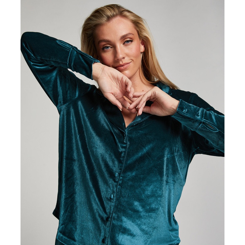 Jacket Long Sleeve Shiny Velours Piping