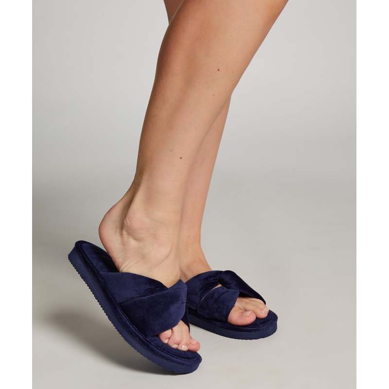 Maeve Velours Crossed Slipper